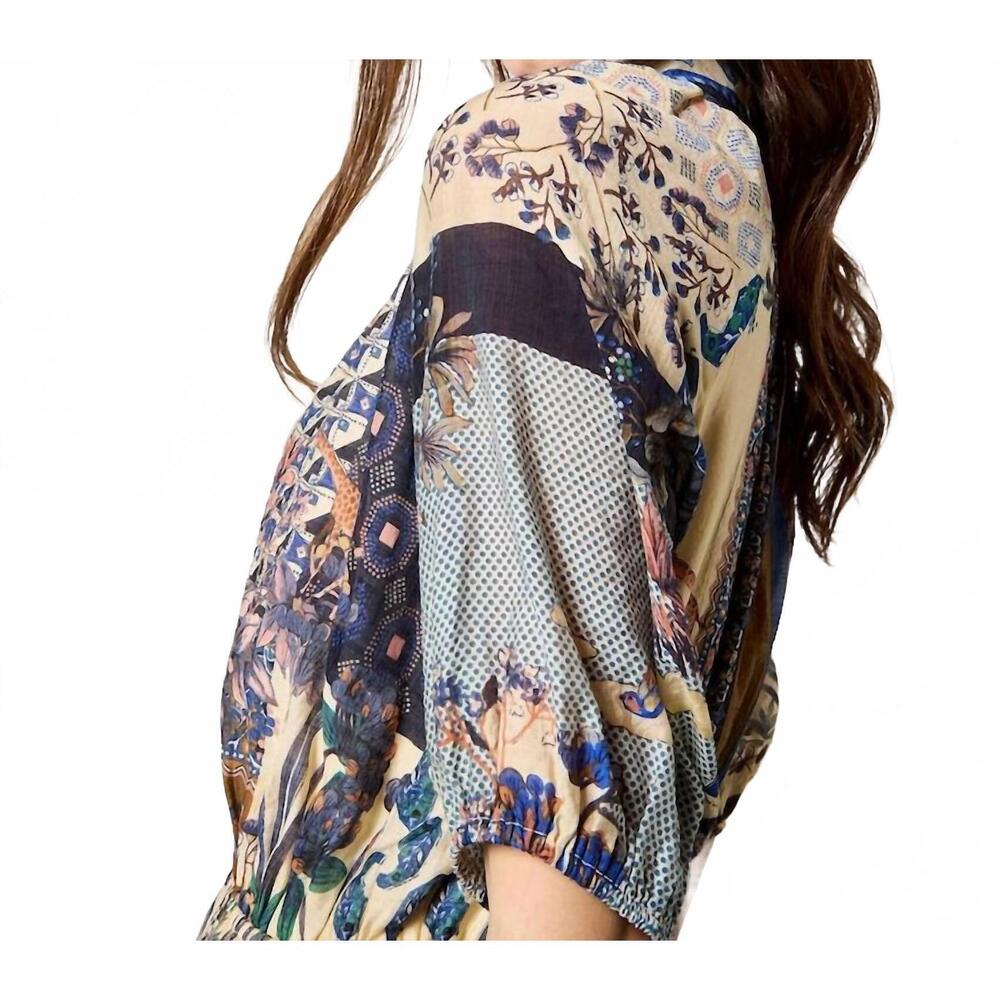 NEW APRICOT patchwork art midi shirt dress in navy - Picture 6 of 6